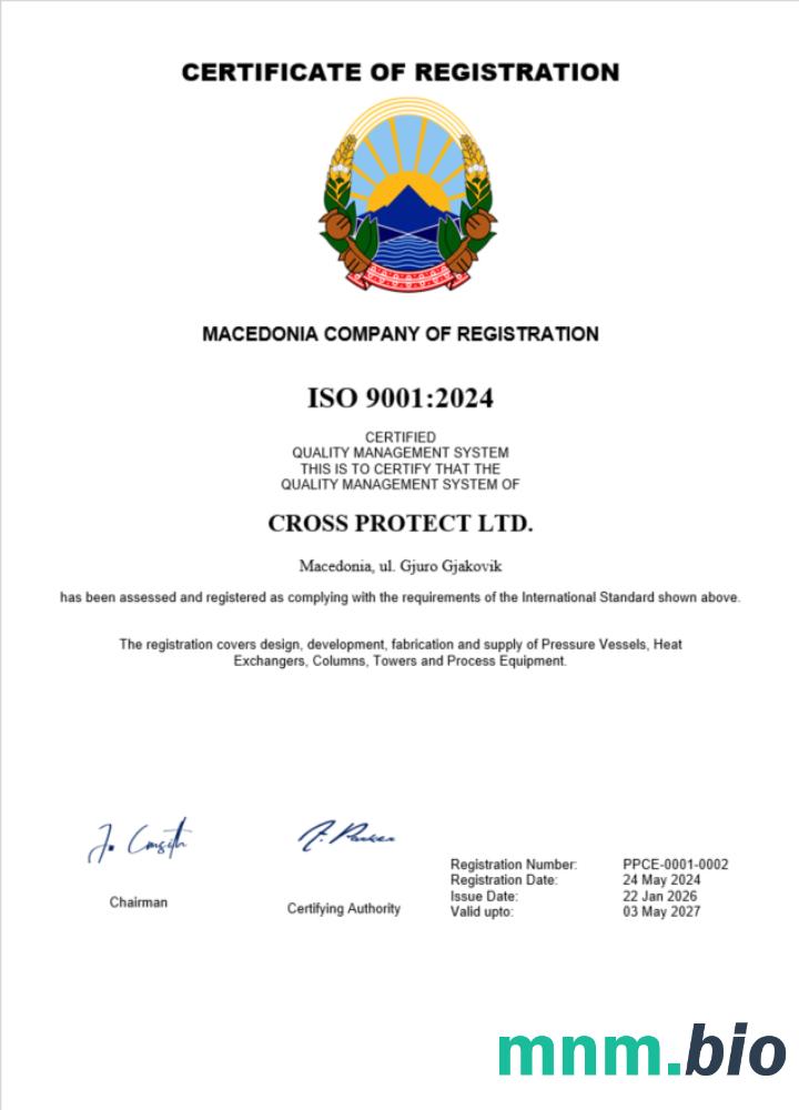 Macedonia business registration vcertyfikat Word i szablon PDF